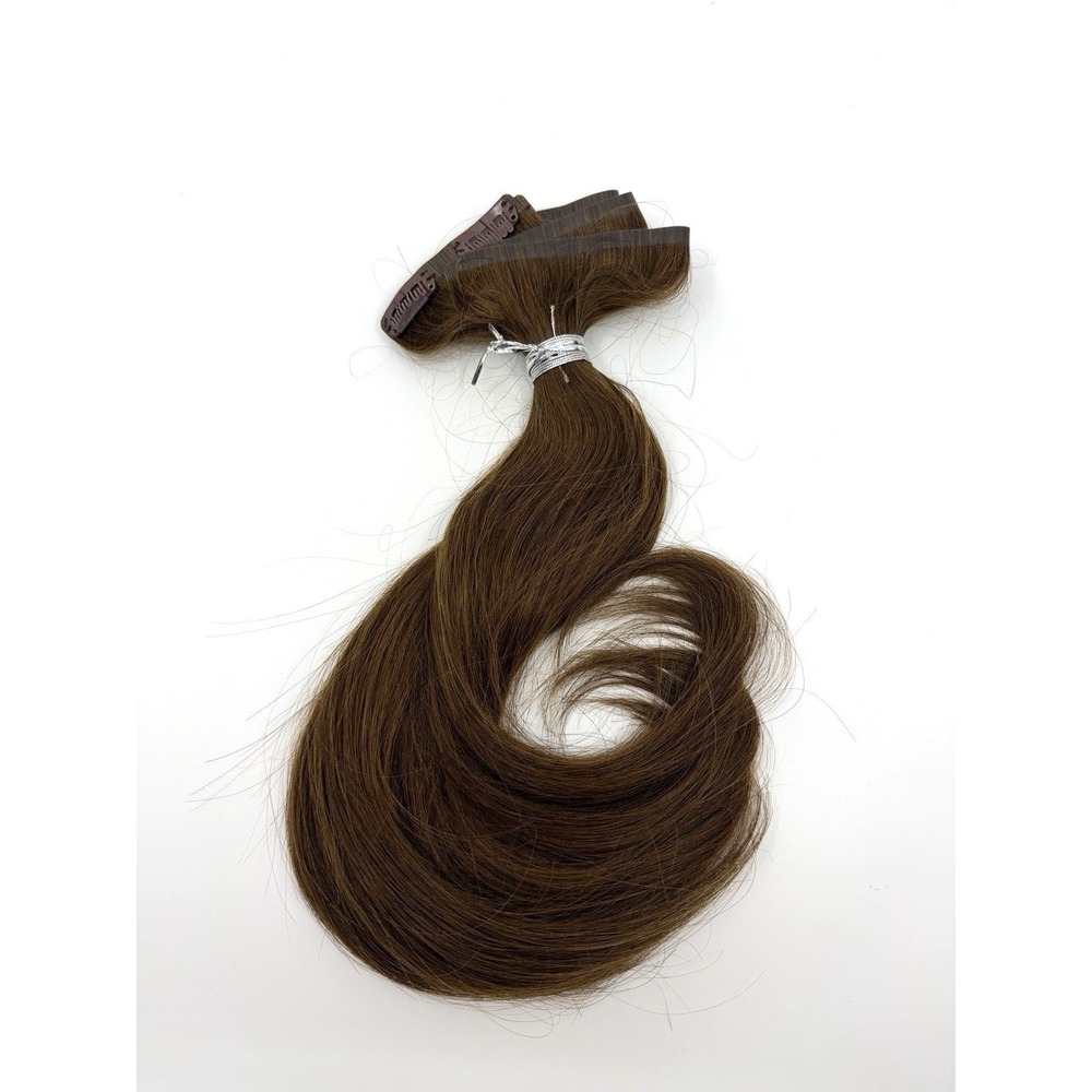 Glam Seamless Invisi-Clip Hair Extensions #4 7 Wefts 18" 120g‎ NWOT